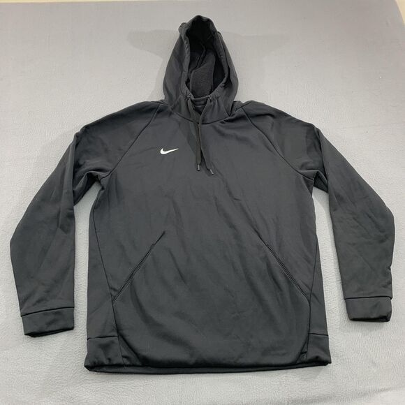 Nike Hoodie Mens Large Black Dri-FIT Fleece Pullover Raglan Swoosh CN9473-010 - Picture 1 of 16